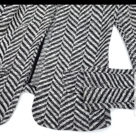 Dolan Herringbone "Chevron" Relaxed Fit Blazer Black and White Adorable … - Picture 10 of 10